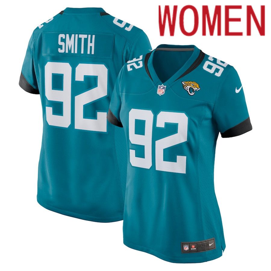 Women Jacksonville Jaguars #92 Jordan Smith Nike Green Nike Game NFL Jersey->women nfl jersey->Women Jersey